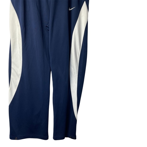 VTG Nike Team Pants Men  XXL Mesh Navy Blue Sweat Basketball Y2K 90s Ankle Snap - Picture 6 of 9